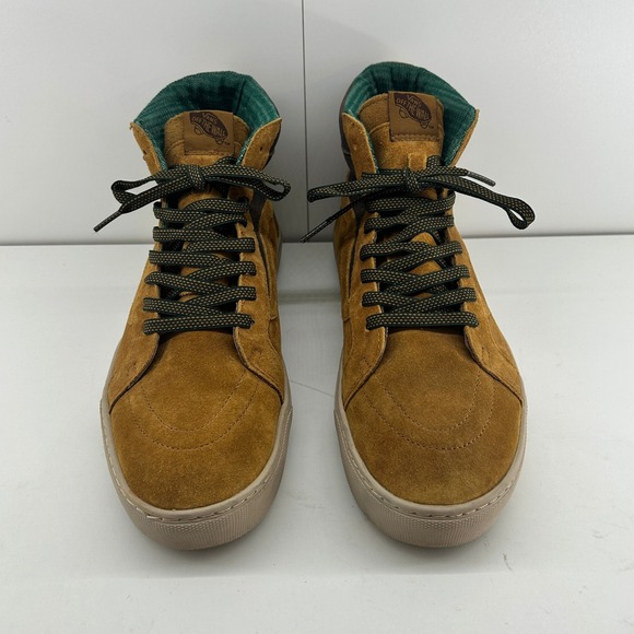 Vans Other - Vans Brown Suede High-Top Sneakers with Green Lining
